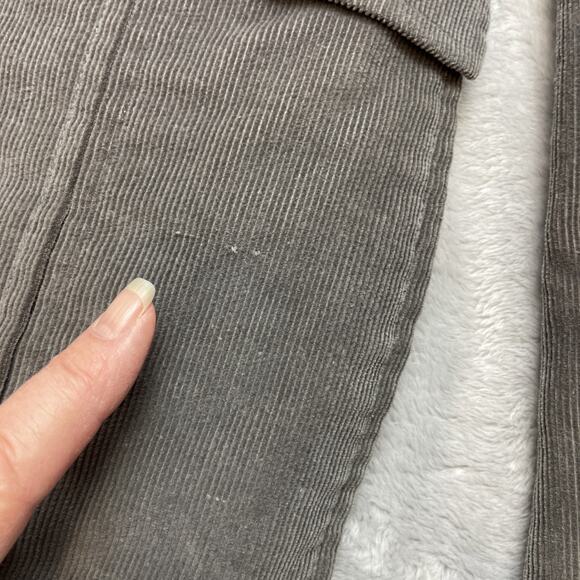 Vtg Mervyns Corduroy Blazer Mens 44L Gray Pinwale 2 Button Suede Elbow Patch - Picture 13 of 16